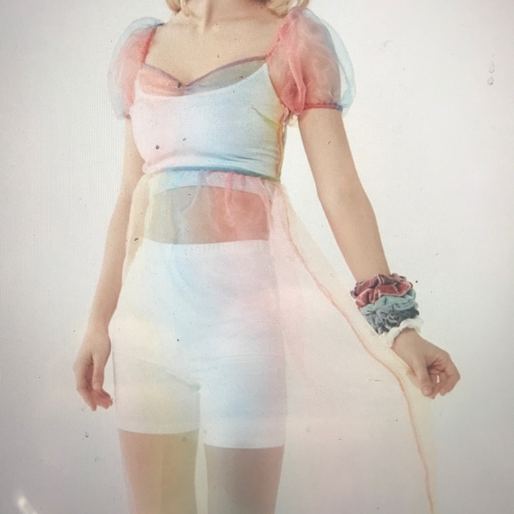 NWT Rainbow organza dress (Urban Outfitters)